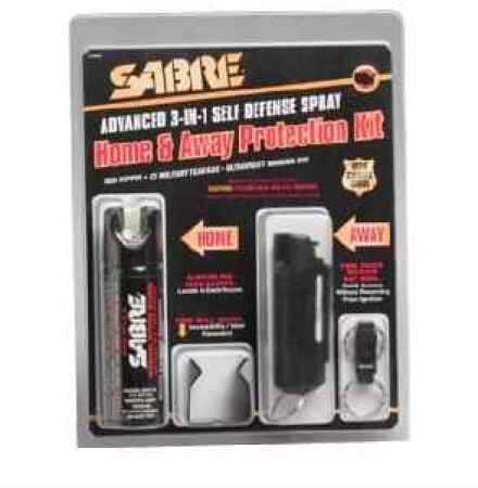 Sabre Pepper Spray 1 Home Unit and 1Key Chain Case Black SRU-HAPK